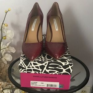 Stunning red Diane von Furstenberg pumps